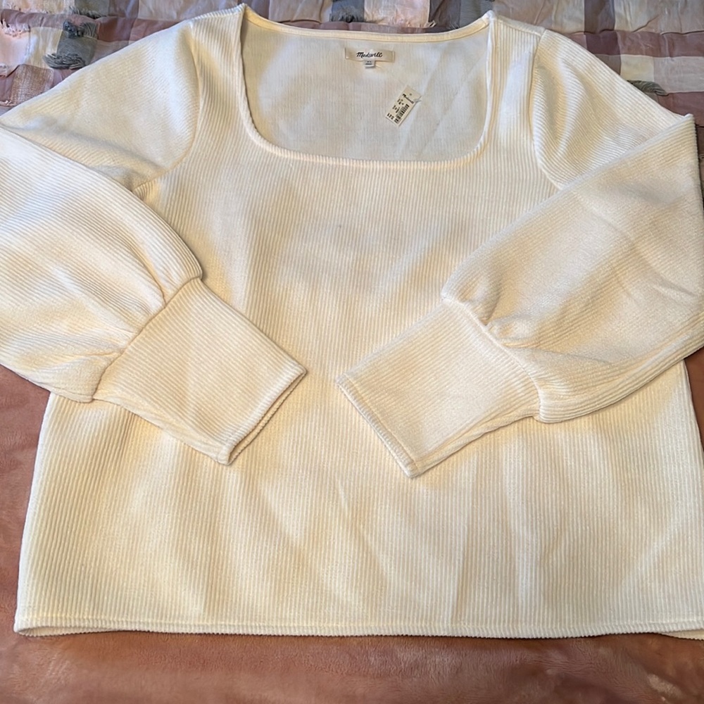 Madewell square neck sweater